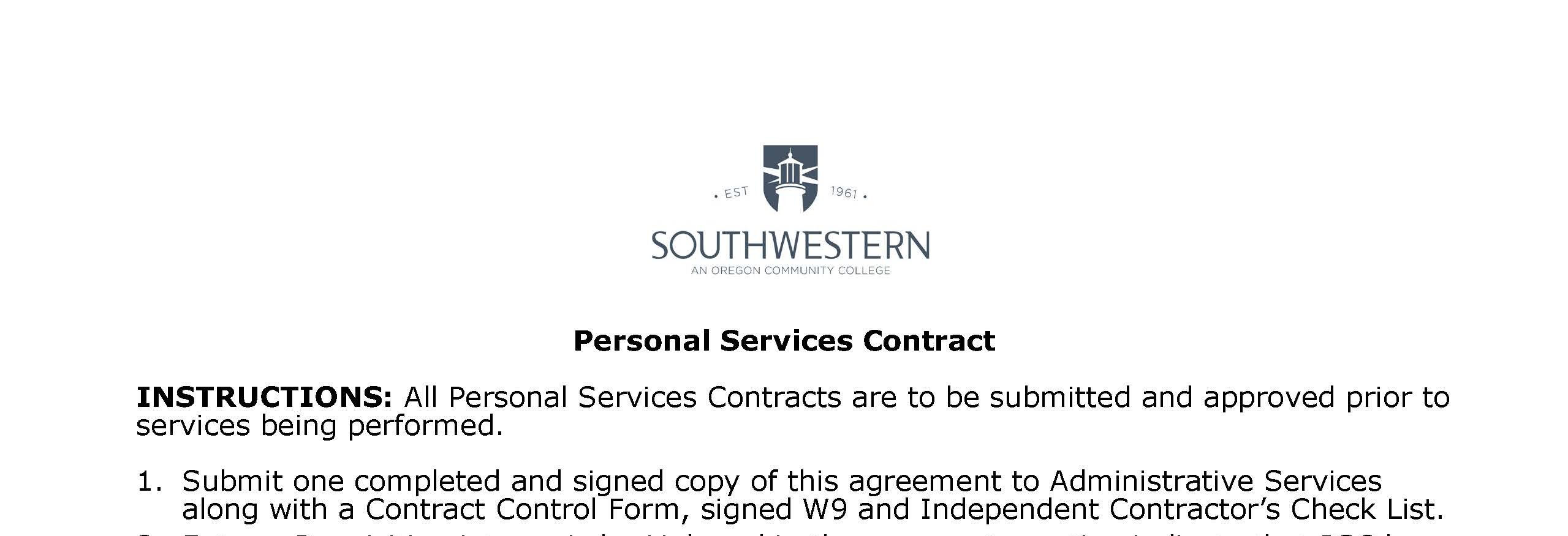 Personal Service Contract